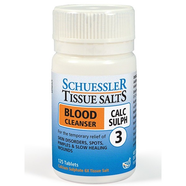 Schuessler Tissue Salts - Calc Sulph Blood Cleanser Tablets 125