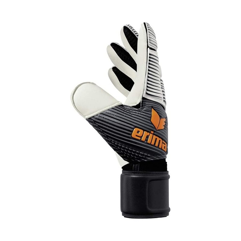 ERIMA Erwachsene Torwarthandschuhe SKINATOR Hybrid Training, schwarz/weiß/neon orange, 8, 7221905