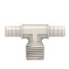 SEAFLO Plastic PEX Pipe Coupling Fitting Tee Style 1/2"-14 MNPT