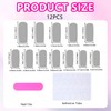 MOTIBACK 12pcs Press on Nails,Long Square False Nails with White