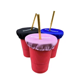 Scrunchmybunch - Anti spiking drink cover, drink spiking prevention, drink protector, drink spiking, fits most cups and glasses, nightclubs, partying- Reusable, eco friendly. (Blue)