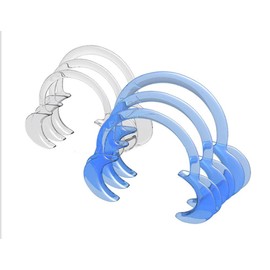 WOIWO 10 PCS C Type Mouth Opener Oral Cavity Disposable Plastic Reamer Teeth Multiple Models Can Be High Temperature Disinfection Dental Reamer Transparent (transparent small)