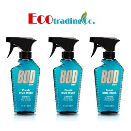 BOD man 3 X Bod Man Fresh Blue Musk Cologne By Parfums De Coeur for Men 8 oz Body Spray