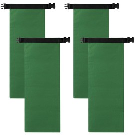 Water Barrier Sand Bags 4Pcs Interlockable Silicone Canvas - 50lbs Capacity Flood Protection with Buckle Closure & Handle, Reusable Sandbags for Garage, Garden, Beach Umbrella, Home Flood Control