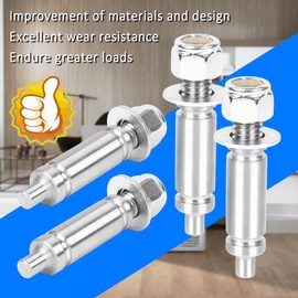 Dryer Front Back Drum Support Roller Shaft kit Replace WPW10359271, AP6020388, 3387460, Left and Right Hand Thread