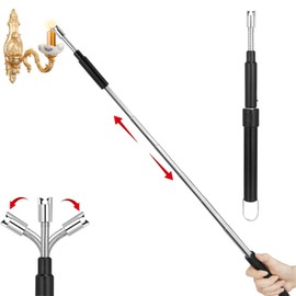 Flahonka Electric Arc Long Lighter, Retractable Rechargeable Lighter, 11.4-27.5in, Black