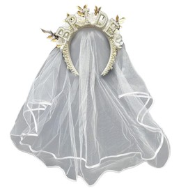 TQUXNGA Stirnband mit künstlichen Perlen für Hochzeit, Party, eleganter Haarreif für Frauen, Brautparty, Junggesellinnenabschied, Kopfbedeckung