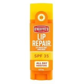 O'Keeffe's Lip Repair SPF 35 Bálsamo labial – Stick (1 paquete) – Hidratante seguro para labios extremadamente agrietados y secos