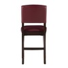 Linon FBA_ Monaco Stool, 24-Inch, Dark Red, 17.75"w x 19.5"d