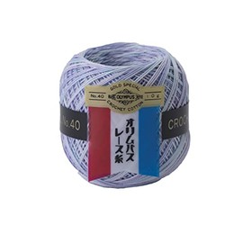 Olympus Thread Gold Label Mix Lace Thread #40, Col. M12, Light Blue, 0.4 oz (10 g), approx. 97.3 yards (89 m), OLY-10G-M12