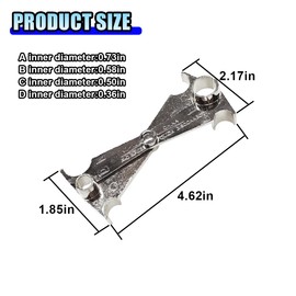 Scissor Fuel Line Disconnect Tool, Auto Fuel Line Remover for 3/4" 5/8" 1/2" 3/8" Quick Disconnection, Fuel Filter Removal Tool for Most Vehicle Models, Securely Fit Heater A/C Line (4 in 1)