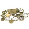 20pcs Mixed Antiqued Bronze Charms Clock Face Charm Pendant, DIY