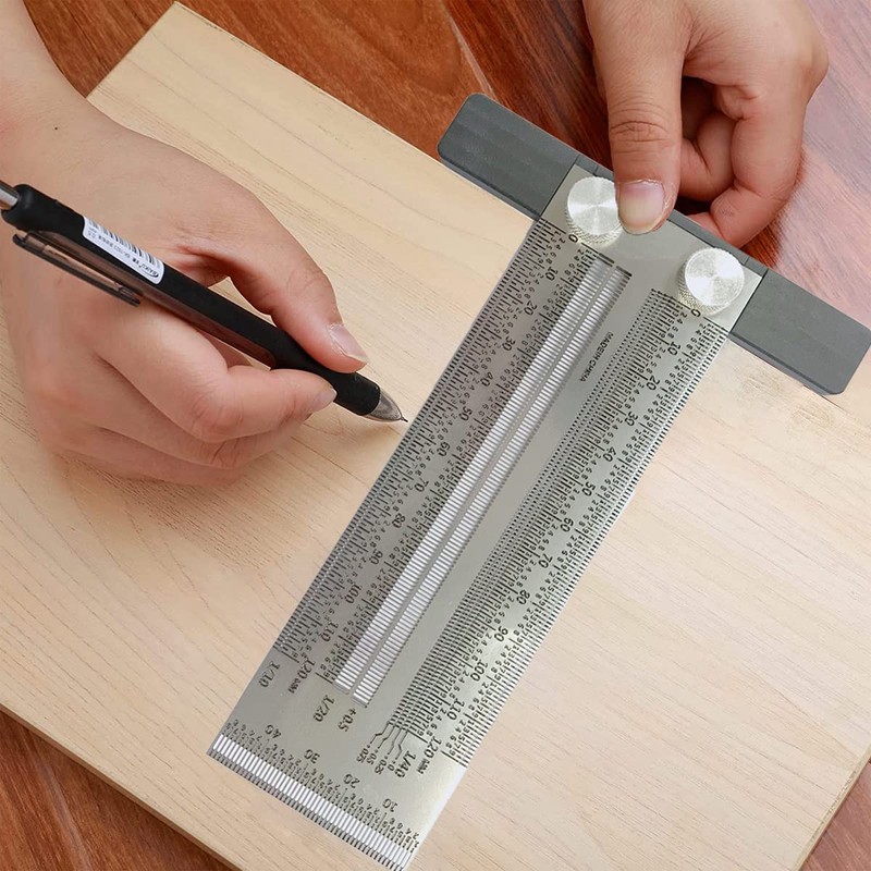 Woodworking Marking T Rulers Ultra Precision,Layout Work Scribe Line Ruler
