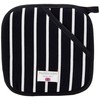 Classic Butcher's Stripe 100 Percent Cotton Pot Grab,Navy Blue