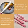 LKTDYMEG 20-Piece Pink Silverware Set 18/0 Stainless Steel Silverware Set