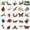 CHARLENT 148 Individually Sheets Bug Temporary Tattoos for Kids -
