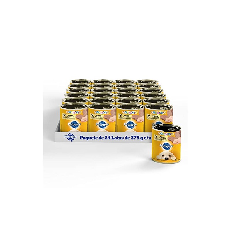 PEDIGREE Alimento para Perros Cachorros, Sabor Pollo Carne Molida 375