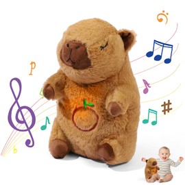 DOOCECIY Breathing Teddy Bear for Anxiety, Anxiety Bear, Breathing Otter Sleep Buddy for Kids & Adults(Capybara)