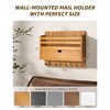 Rebee Vision Modern Farmhouse Mail Organizer with Drawer Organizer -