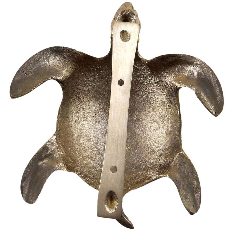 Large Solid Brass Sea Turtle Doorknocker