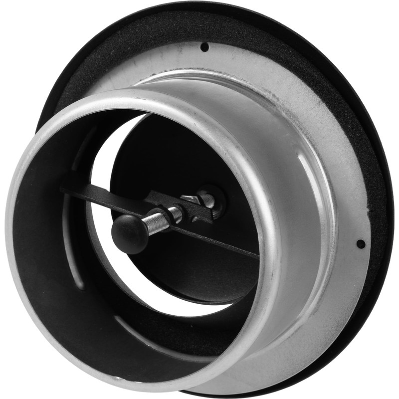 Repa Market ø4" Inch Anthracite Steel Exhaust Diffuser with Flange