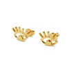 Aretes de Ojos Ojitos en Chapa de Oro de 22K