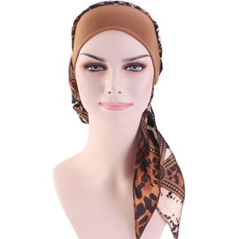 YSTrillion Headscarf Turban Women's Summer Printed Scarf Turban Headwear Elastic Headwear Chemo Women for Chemo Hair Loss Purple