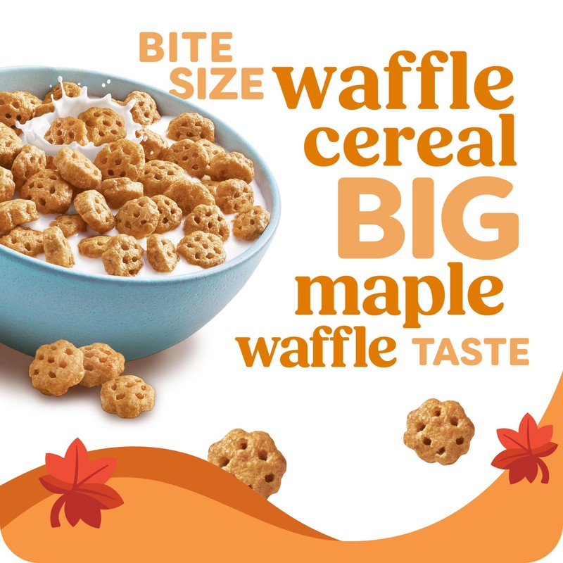 Kashi Breakfast Cereal, Whole Grain, Vegan, Maple Waffle Bites, 12.7oz
