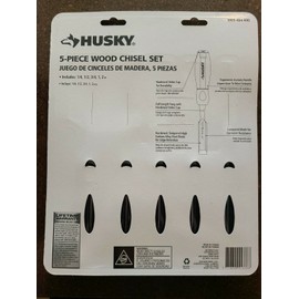 Husky 5 pc Wood Working Chisel Set : 1/4" 1/2" 3/4" 1" & 2"