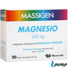 Massigen magnesio pidolato Polvere 200mg 20 buste