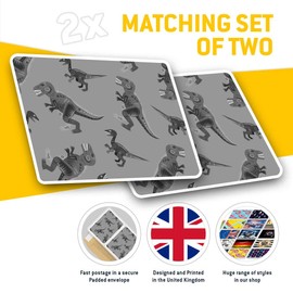 2 x 7.5cm Rectangle Vinyl Stickers T-Rex Pop Art Dinosaur Dino Kids 42206