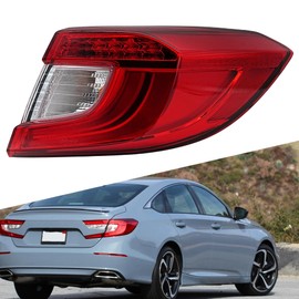 Tail Light Assembly Compatible with 2018-2021 Honda Accord,LED Talilight/Rear Brake Lamps .Replaces# 33550TVAA01 (Right Passenger Side)