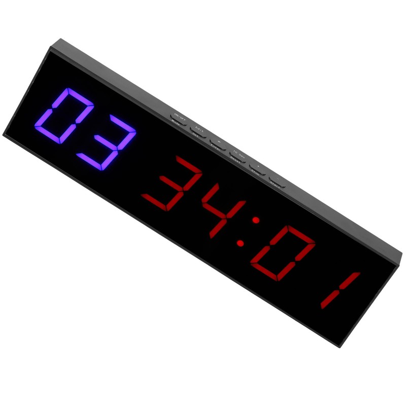 Gym Timer Interval 6 Bit LED Workout Countdown Up Stopwatch