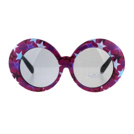 PASTL Kid's Girl's Fashion Sunglasses Oversized Thick Round Shades UV 400 Stars
