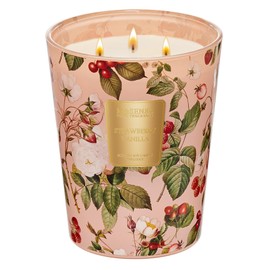 M&SENSE Strawberry Vanilla Scented Candle Home Decor, Extra Large 3 Wick Natural Soy Wax Candles for Home Scented, Christmas Candles Gift for Winter Holiday, 150 Hours Long Lasting Slow Burning, 35 OZ