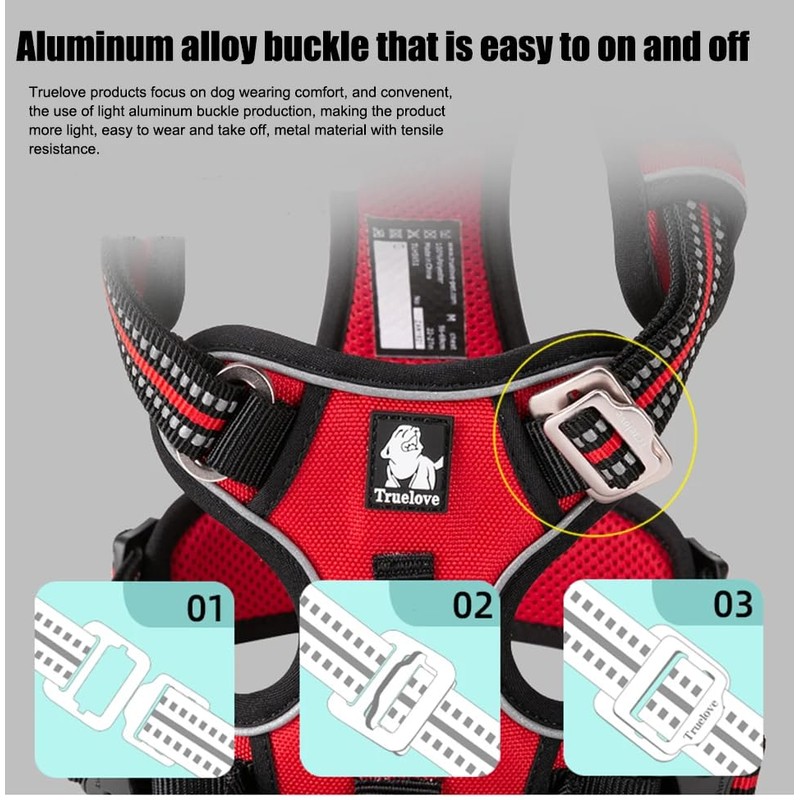 WINHYEPET True Love No Pull Dog Harness Extra Reflective Pet