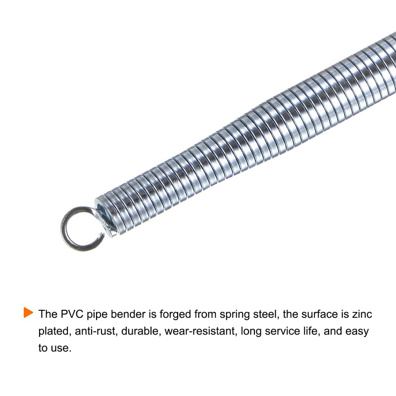 sourcing map PVC Pipe Bending Spring 17.2mm OD 550mm Long