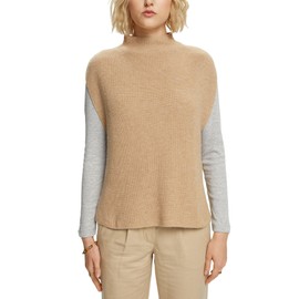 ESPRIT Women's Sweater Vest, 289/Sand 5