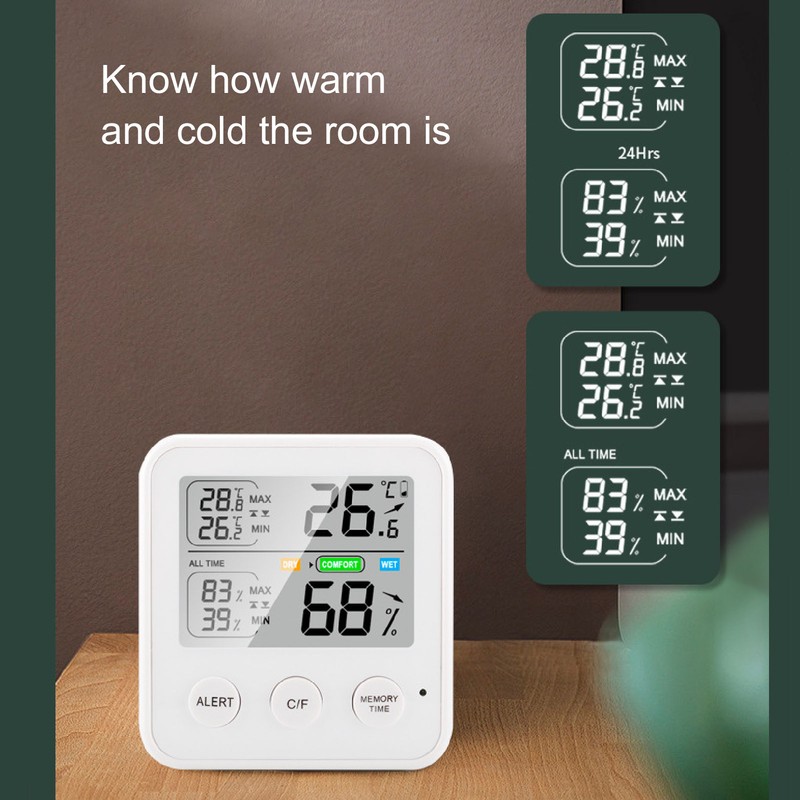 LCD Digital Display Thermometer Hygrometer Temperature Humidity Meter Gauge Hygrothermograph