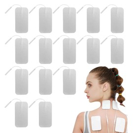 15pcs Electrode Machine Pads for TENS Durable Unit Replacement Pads TENS Machine Pads for 2mm PIN Connector Replacement Electrode Pads Large Electrode Pads for Tens Used to Relieve Muscle Pain5*9cm