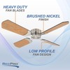 RecPro RV 12V Ceiling Fan | 4-Blade | 4-Speed |