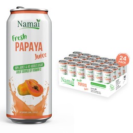 Namai 100% All Natural Pure Papaya Juice, No Added Sugar, No Preservatives, Pack of 24
