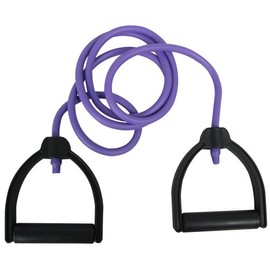 Finoa 22152 Fitness Tube with Handle, Fitness Cable Plus, Lavender