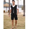 Aulemen Men's Linen Sets 2 Piece Outfits Tank Tops Summer