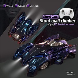 OBEST Remote Control Car Wall Climbing Vehicle, 360° Rotation Wall Climbing Car, Electric Zero Zero Gravity Drift RC Car with Cool Lights, Gift Kids Toys for Boys and Girls