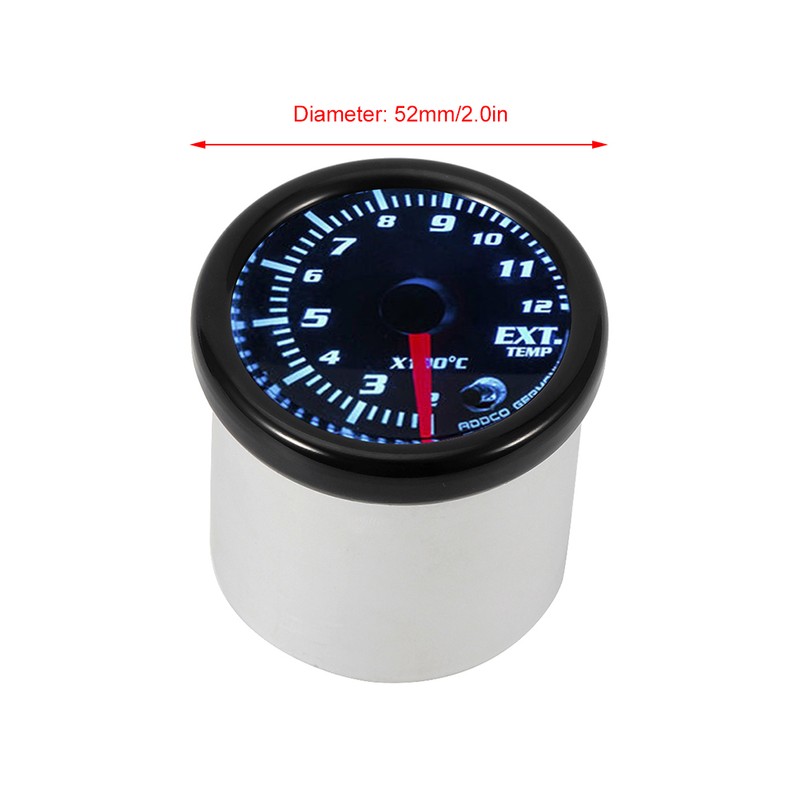 LED Car Exhaust Gas Temp Gauge Ext Temp Meter EGT