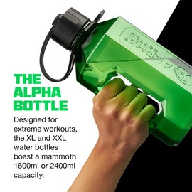 Alpha Designs | Water Bottle 1.6l | 1 Litre Water Bottle | Large Water Jug | BPA Free & Leakproof | For Men, Sports, Gym & Travel | Green