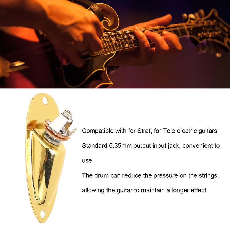 Guitar Input Jack Boat Style 6.35mm Metal Electric Guitar Input