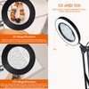 10x Magnifying Glass with Light, 3 Color Modes Dimmable LED