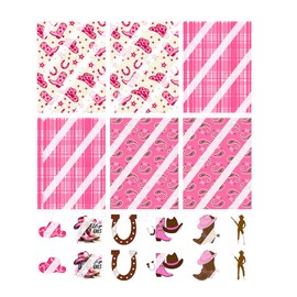 Pink Cowgirl Nail Art Decals - Waterslide Nail Decals